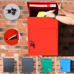 Parcel Drop Box Delivery Post Box Medium Lockable - Black