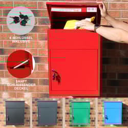 Parcel Drop Box Delivery Post Box Medium Lockable - Grey