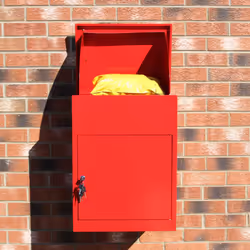 Parcel Drop Box Delivery Post Box Medium Lockable - Red