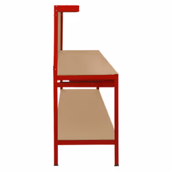 Workbench Pegboard Drawer LED Light Tool Garage - Red