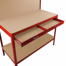 Workbench Pegboard Drawer LED Light Tool Garage - Red - Additional view 6