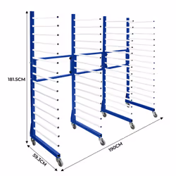Combi Spray Drying Rack Trolley x 2 & Joining Kit Mobile Dry Storage - Additional view 4