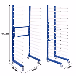 Combi Spray Drying Rack Trolley x 5 & Joining Kit Mobile Dry Storage