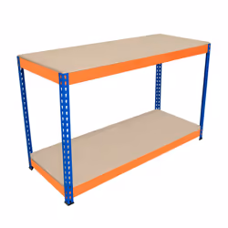 S-Rax 2 Tier Orange & Blue Workbenches - S-Rax 2 Tier Orange & Blue Workbench 150cm x 60cm x 90cm