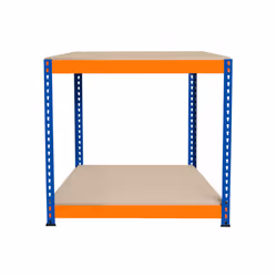 S-Rax 2 Tier Orange & Blue Workbenches - S-Rax 2 Tier Orange & Blue Workbench 90cm x 60cm x 90cm