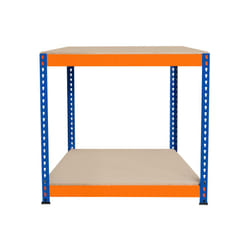 S-Rax 2 Tier Orange & Blue Workbenches - S-Rax 2 Tier Orange & Blue Workbench 90cm x 60cm x 90cm