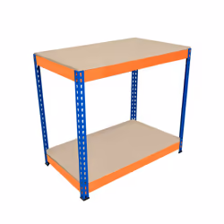 S-Rax 2 Tier Orange & Blue Workbenches - S-Rax 2 Tier Orange & Blue Workbench 90cm x 60cm x 90cm