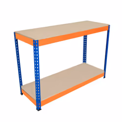 S-Rax 2 Tier Orange & Blue Workbenches - S-Rax 2 Tier Orange & Blue Workbench 120cm x 45cm x 90cm