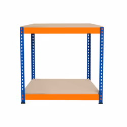 S-Rax 2 Tier Orange & Blue Workbenches - S-Rax 2 Tier Orange & Blue Workbench 90cm x 45cm x 90cm