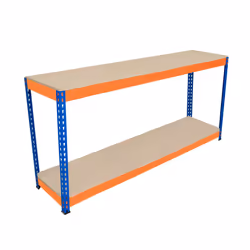S-Rax 2 Tier Orange & Blue Workbenches - S-Rax 2 Tier Orange & Blue Workbench 180cm x 45cm x 90cm