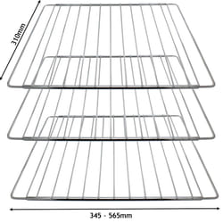 Universal Adjustable Extendable Oven Shelf (310 x 345-565mm, Pack of 3)
