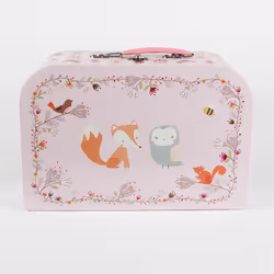 Kids Pink Woodland Friends Picnic Box Tea Set