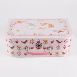 Kids Pink Woodland Friends Picnic Box Tea Set