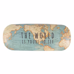 RJB Stone Ltd Glasses case RETRO vintage world map