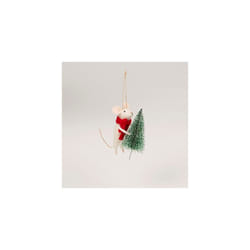 Mouse with Christmas Tree Felt Decoration