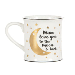 Gold, Black &  White 'Mum Love You to the Moon' Mug Mother's Day Gift
