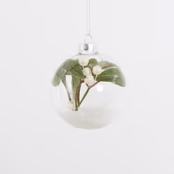 Set of Three Large Glass Christmas Tree Baubles
