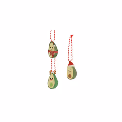 Christmas Avocado Hanging Decorations - Set of 3