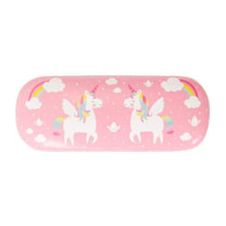 Sass & Belle Rainbow Unicorn Pink Hard Glasses Case & Cloth