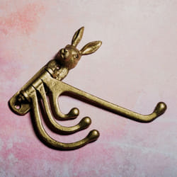 Gold Rabbit Multi Coat Hook