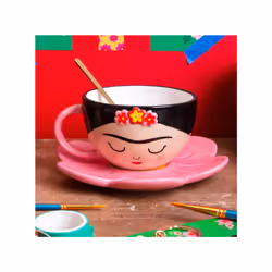 Sass & Belle Frida Kahlo Cup & Flower Saucer Gift Set