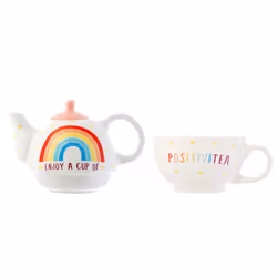 Sass & Belle Rainbow Positivitea Tea Pot Set for One