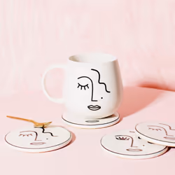 Sass & Belle Abstract Face Mug