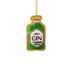 Christmas Tree Decoration Festive Zari Gin Bottle Hanging Sass & Belle