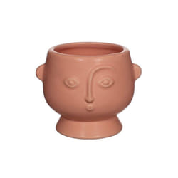 Sass & Belle Trend Blush Pink Abstract Face Indoor Garden Small Plant Planter