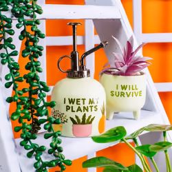 Sass & Belle I Wet My Plants Mister Indoor Garden Green Spray Bottle