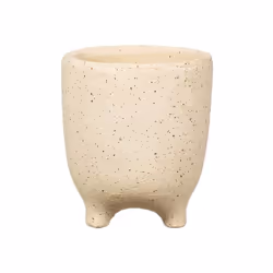 Sass & Belle Terracotta Speckled Leggy Planter Indoor Textured Plant Pot - Sand