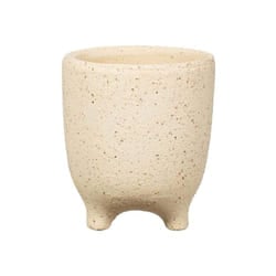 Sass & Belle Terracotta Speckled Leggy Planter Indoor Textured Plant Pot - Sand