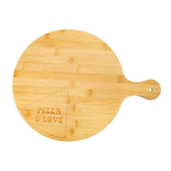 Sass & Belle Bamboo Pizza Board Wooden Round Food Serving Platter Tray