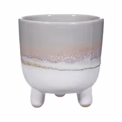 Sass & Belle Mojave Glaze Grey Planter On Legs Indoor Plant Vase Pot Container