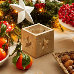 Wooden Cut Out Star Tealight Holder, Home Decoration Gift, Tealight Candle Holder, Heart Decoration, Rustic Tea Light Holder