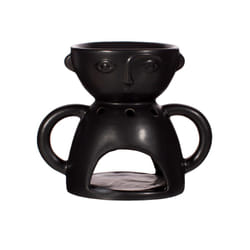 Abstract Face Oil Burner Wax Melt Warmer Matte Black