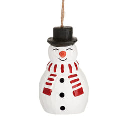 Christmas Tree Decoration Wooden Snowman Hanging Bauble Sass & Belle