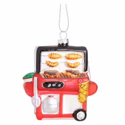 Sass & Belle Festive Novelty BBQ Glass Tree Decoration Christmas Bauble