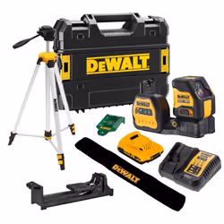 Dewalt DCE088D1G18 18v Cross Line Green Beam Laser 1x2.0Ah + DE0881 Tripod +Bag