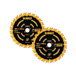 Dewalt DT10624 2 x Circular Saw Blades 165 x 20 x 24T Extreme Framing DCS391