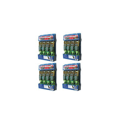 4 x Faithfull Ratchet Tie Down Straps Set 4 Piece - 5 metre x 25mm Weatherproof