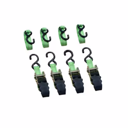 4 x Faithfull Ratchet Tie Down Straps Set 4 Piece - 5 metre x 25mm Weatherproof