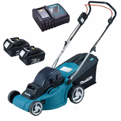Makita DLM380RFE 18v 36v LXT Cordless Lawn Mower + 2 x 3.0ah Batteries + Charger