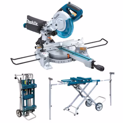 Makita LS0815FL 240v 216mm Sliding Compound Laser Mitre Saw Laser + Leg Stand