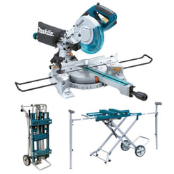 Makita LS0815FL 240v 216mm Sliding Compound Laser Mitre Saw Laser + Leg Stand