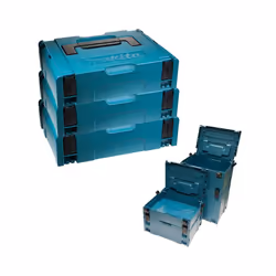 Makita MAKPAC Pack of 3 x Stacking Connector Tool Cases Type 1 396 x 296 x 105
