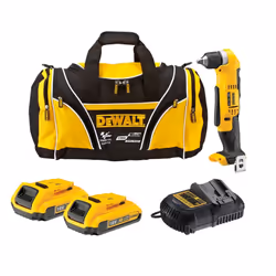 Dewalt DCD740D2 18v XR 2 Speed Right Angle Drill Li-Ion + 2x2.0ah, Charger + Bag