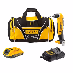 Dewalt DCD740D1 18v XR 2 Speed Right Angle Drill Li-Ion + 1x2.0ah, Charger + Bag