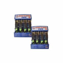 Faithfull FAITDRATSET4 Set of 8 Piece Ratchet Strap Car Tie Down X2
