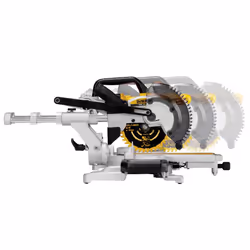 Dewalt DCS365M2 18v Cordless XPS 184mm Mitre Saw, 2 x 4.0ah + DE7023 Leg Stand